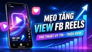 Người quay Facebook Reels bằng điện thoại trên tripod