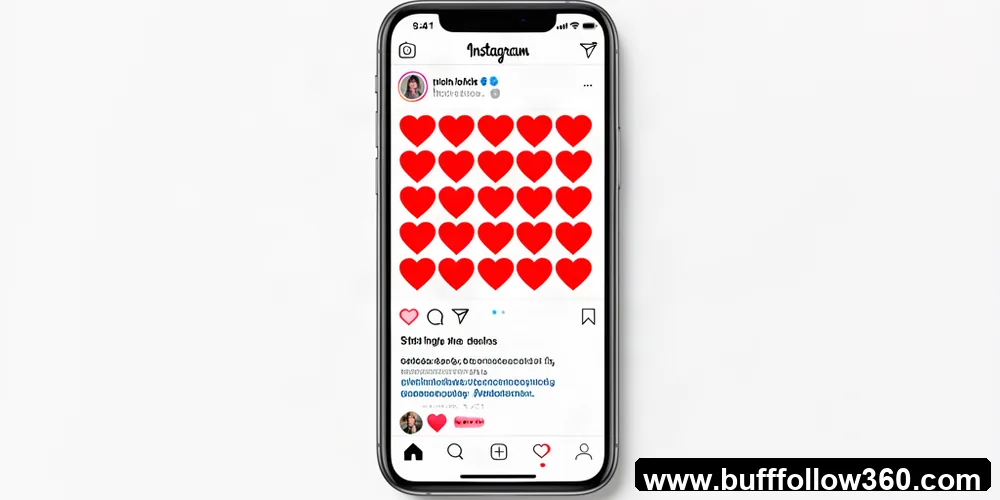 Điện thoại hiển thị bài đăng Instagram với nhiều lượt thích