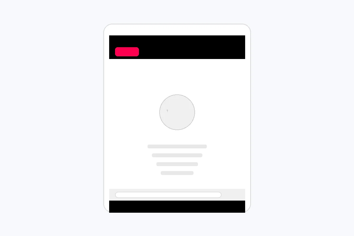 Điện thoại hiển thị trang livestream TikTok không có bình luận