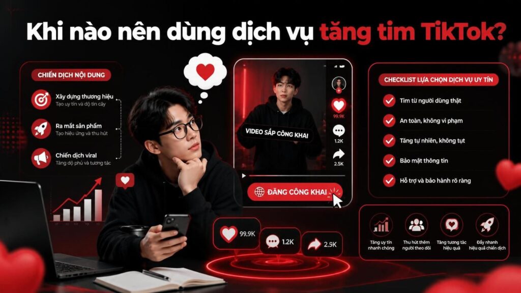 Tăng tim TikTok có giúp tăng view và đề xuất - ảnh đại diện