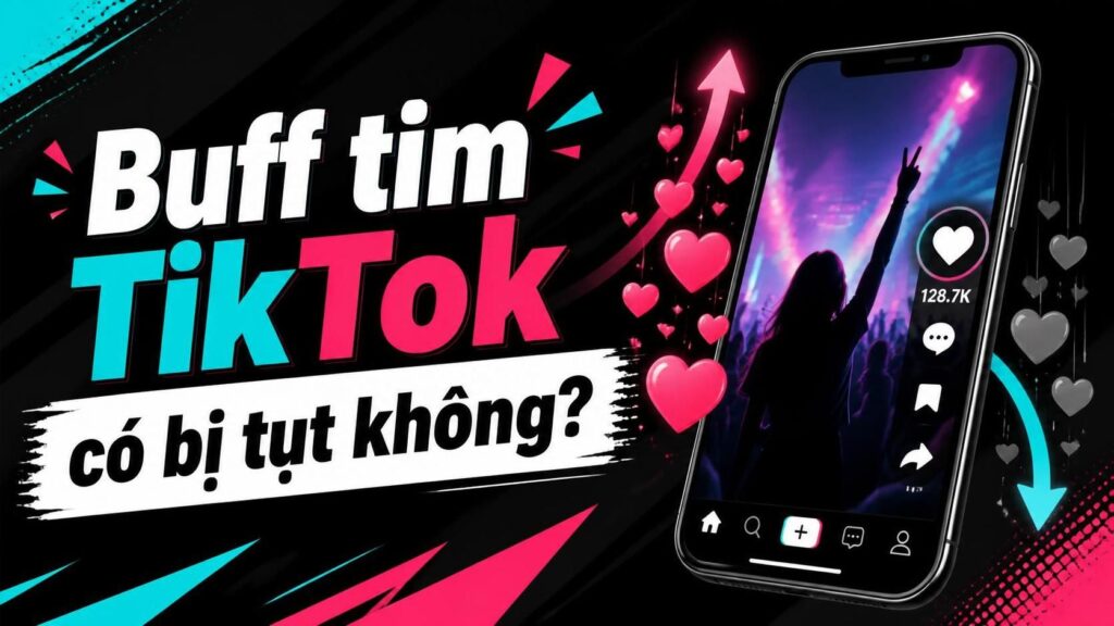 Buff tim video TikTok xong rồi có bị tụt không