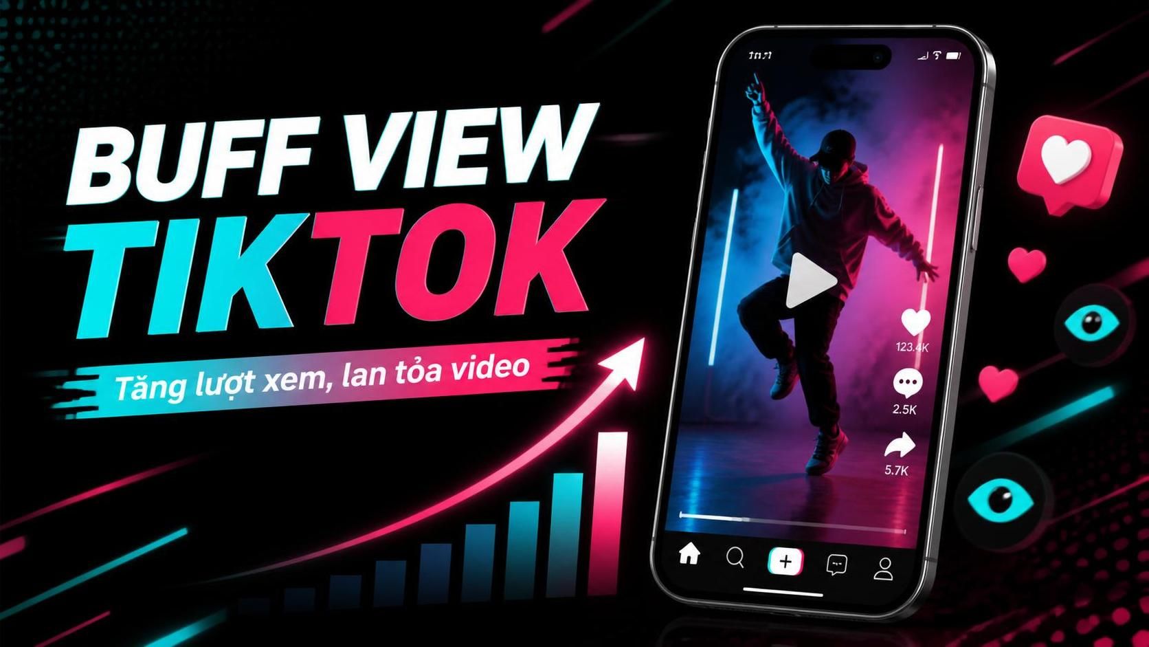 Video TikTok được chuẩn bị để theo dõi lượt xem