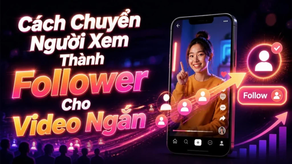 Video ngắn trên điện thoại dẫn người xem đến thao tác theo dõi kênh