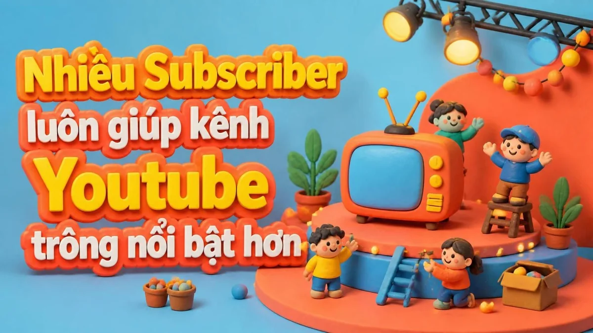 Đồ họa về số subscriber và mức độ nổi bật của kênh YouTube
