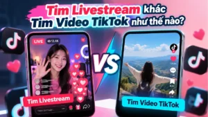 Đồ họa so sánh phiên TikTok LIVE và lượt thích trên video TikTok