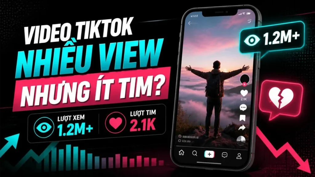 Ảnh đại diện bài viết: Vì sao video TikTok nhiều view nhưng ít tim?